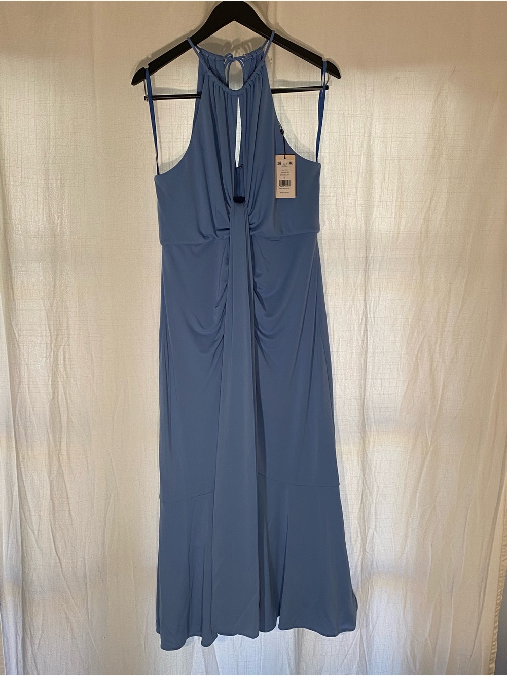 Nwt Cinq à sept Zelma blue Maxi Dress gown size 12 l lg large
